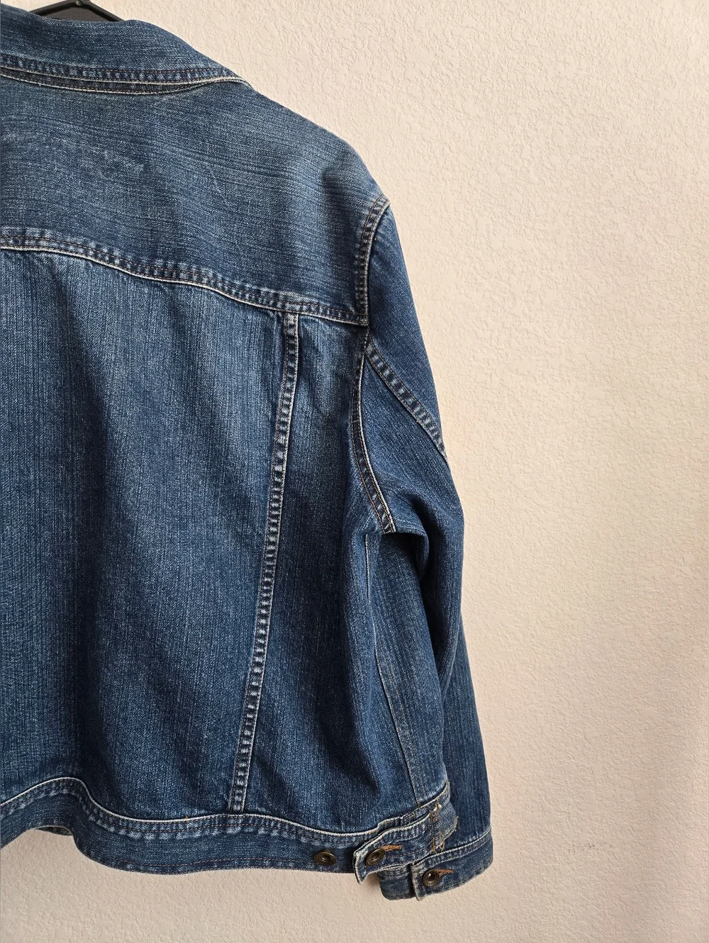 Lauren Jeans Co. Denim Womens Cowgirl Jacket All Cotton 2 Hidden Pockets Inside - Picture 7 of 11